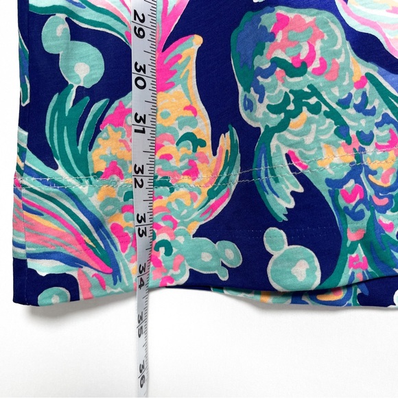 Lilly Pulitzer Marlowe Dress Going Coastal Small Navy All Over‎ Koi Fish Print - Picture 12 of 12